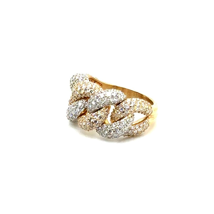 14k White and Yellow Gold 6 CT TW Diamonds Men’s Ring