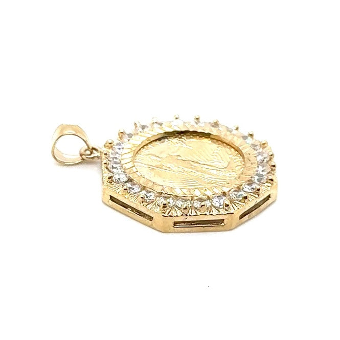 10k Yellow Gold Cubic Zirconia Pendant