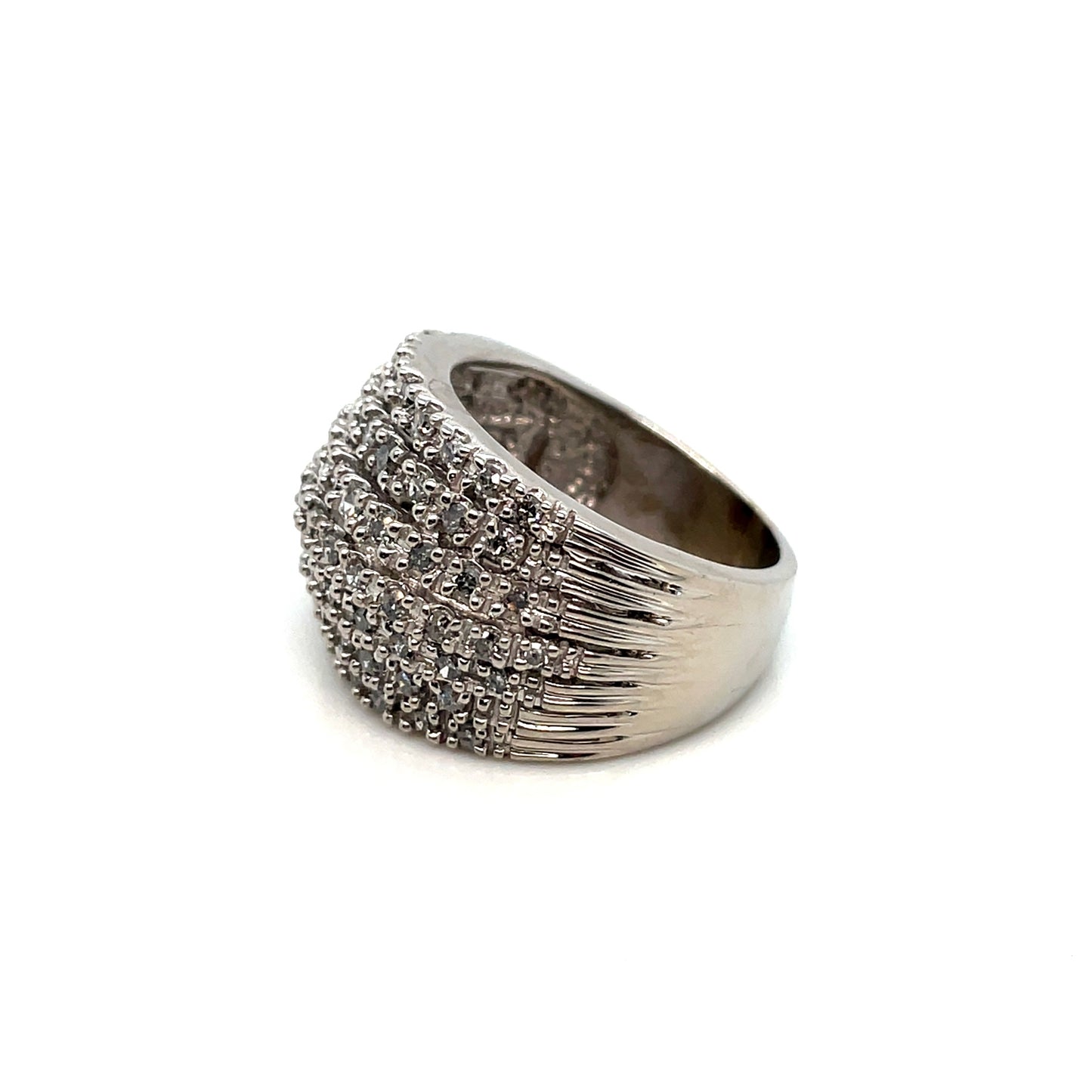 10k White Gold Lady’s Cocktail Diamond 0.70 CT TW Ring
