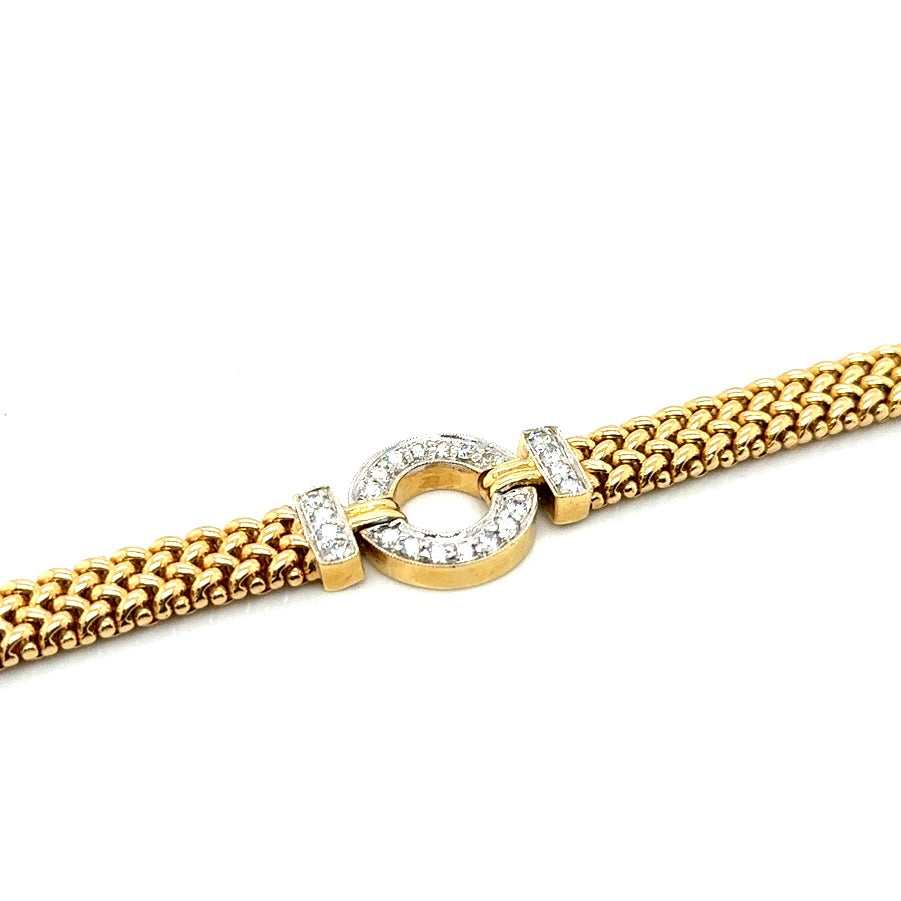 18k Yellow Gold 1.1 CT TW Diamonds Bracelet
