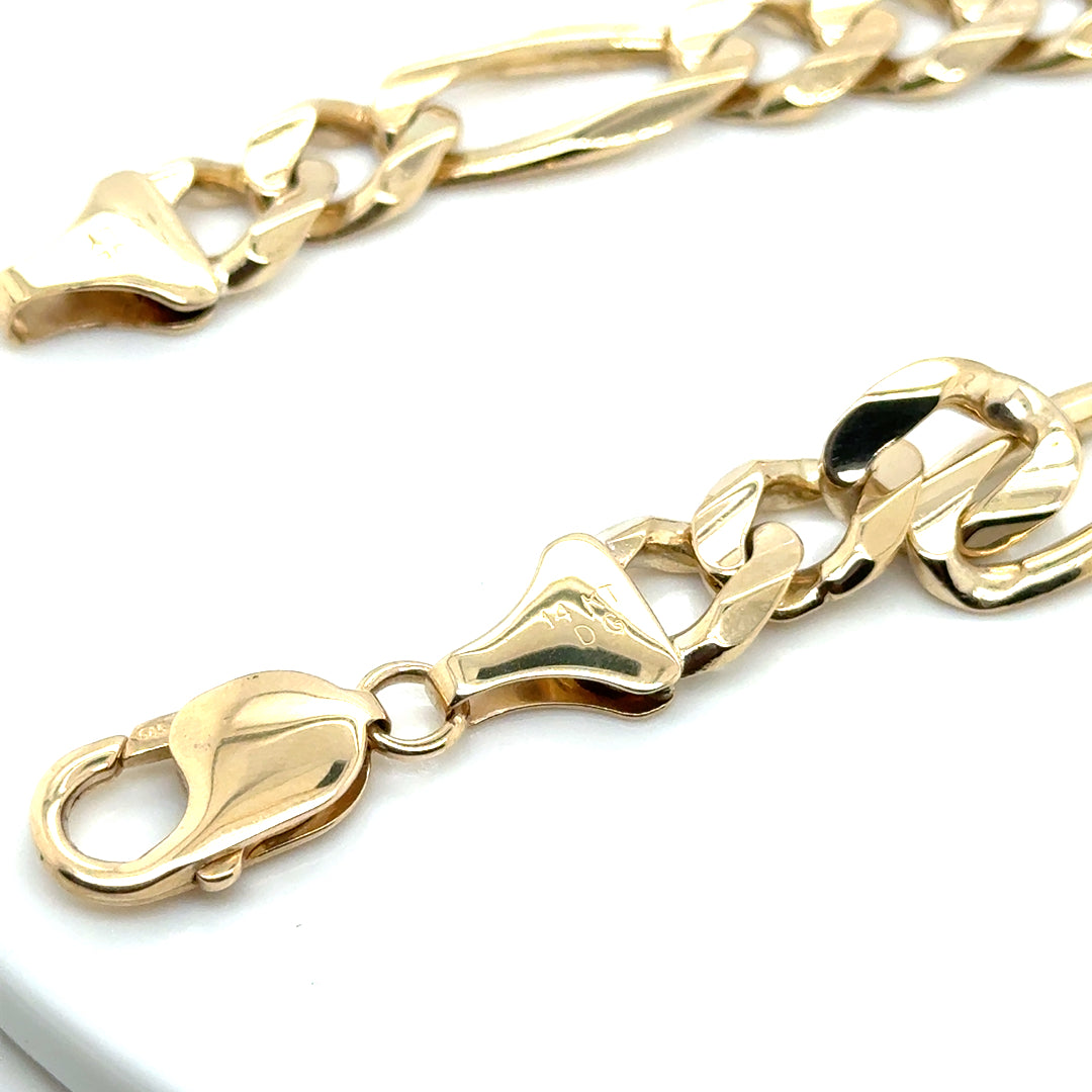 New 14k Yellow Gold Italy Solid Men’s Bracelet
