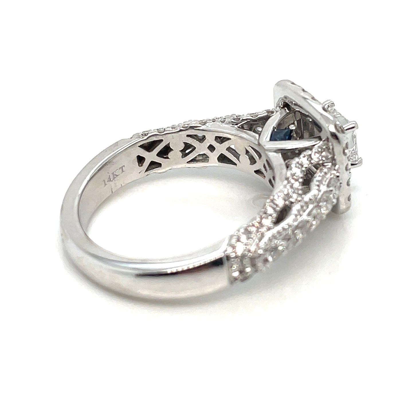 14k White Gold Engagement 1.5 CT TW Diamonds Ring