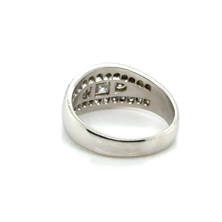 Antique Platinum 1.42 CT TW Diamonds Ring