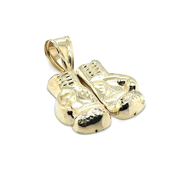 10k Yellow Gold Boxing Gloves Unisex Pendant