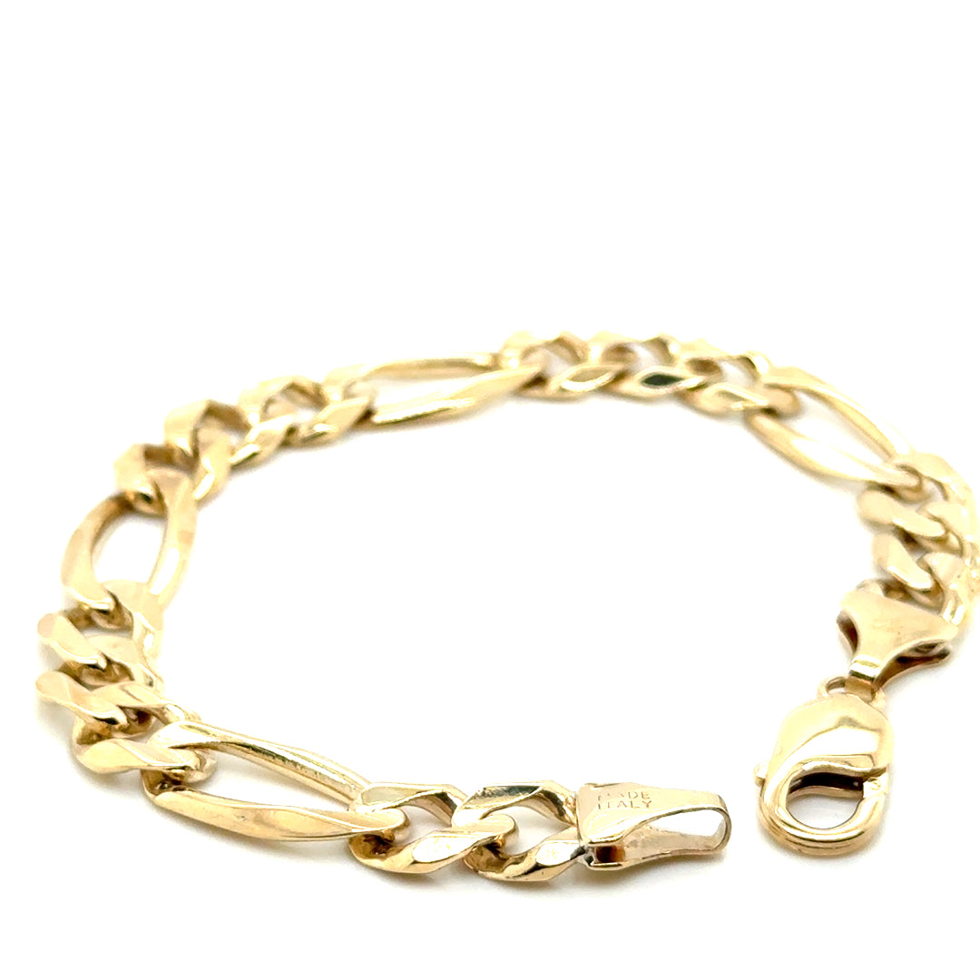 New 14k Yellow Gold Italy Solid Men’s Bracelet