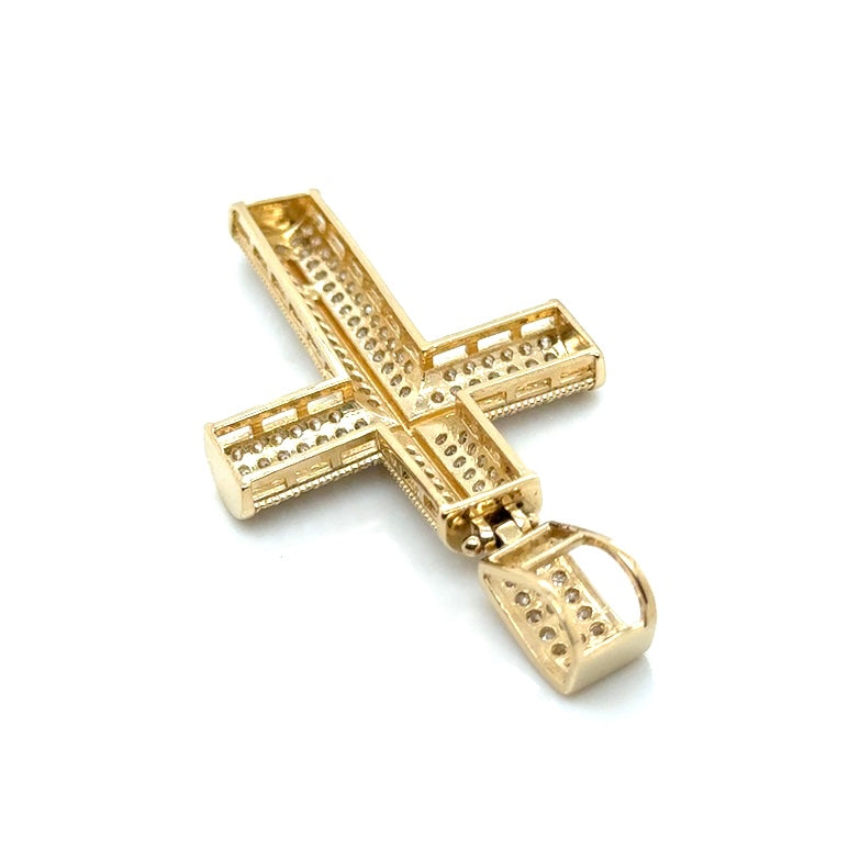 14k Yellow Gold CZ Pendant