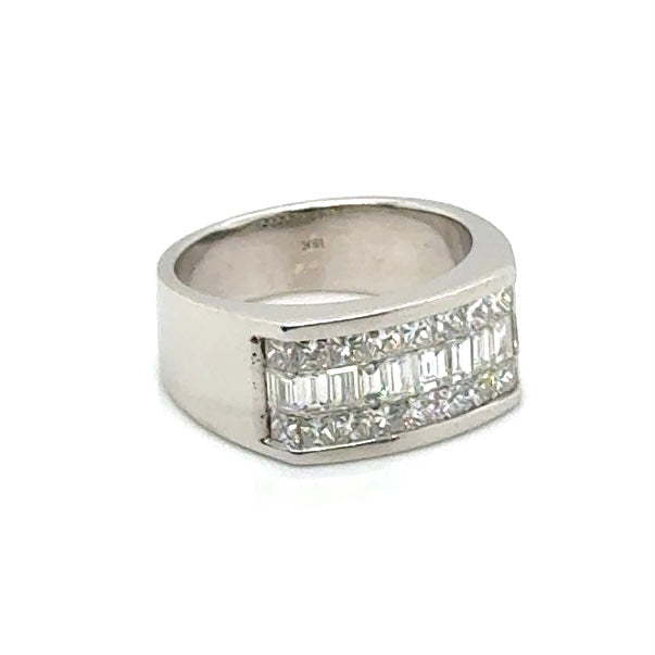 18k White Gold 2.7 CT TW Diamonds Men’s Ring
