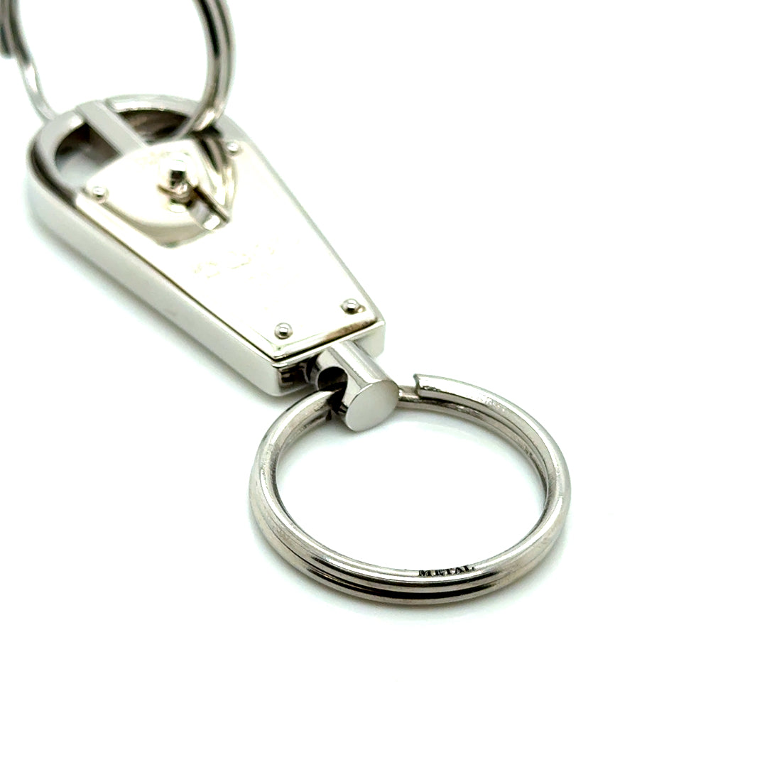 Tiffany & Co. Sterling Silver and Stainless Steel Valet Key Ring