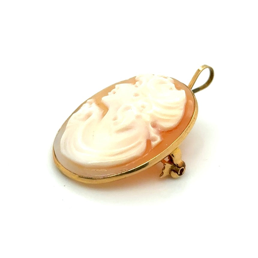 Vintage 14k Yellow Gold Italy Brooch/Pendant