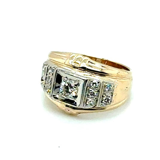14k Yellow Gold 0.40 CT TW Diamonds Ring