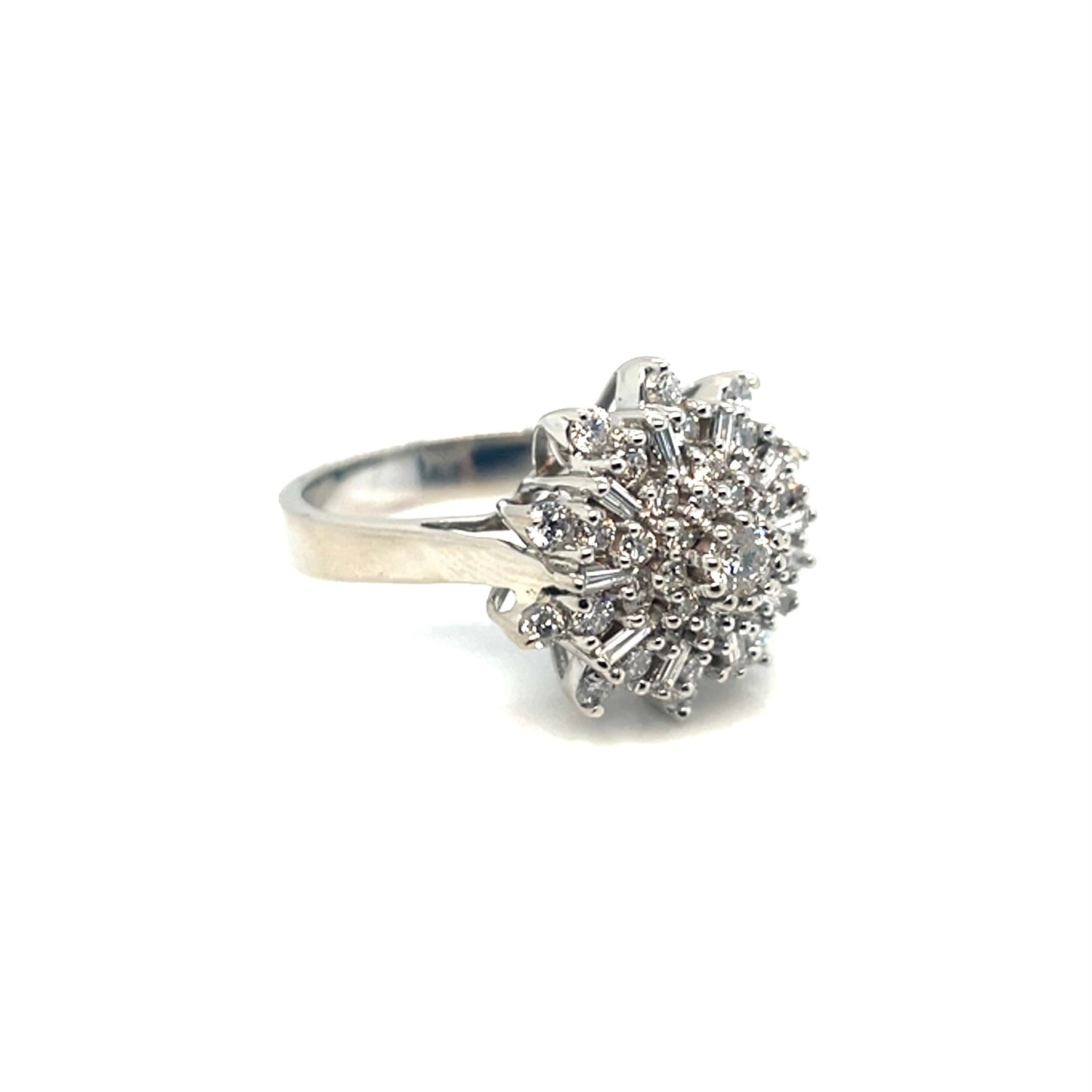 14k White Gold 1.5 CT TW Diamonds Ring