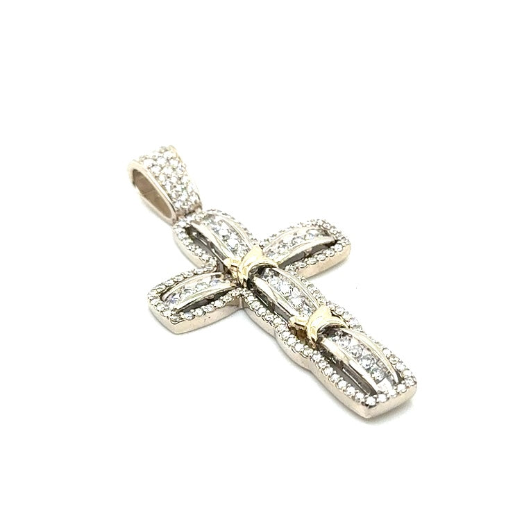 14k White Gold Custom-made 2 CT TW Diamonds Pendant