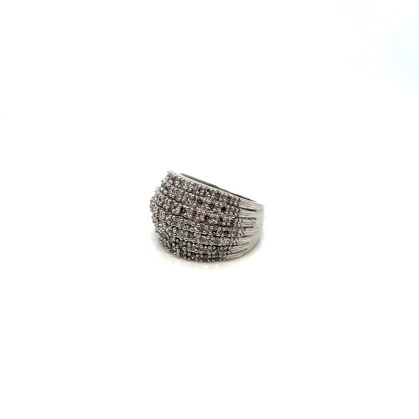 10k White Gold Lady’s Cocktail Diamond 0.70 CT TW Ring