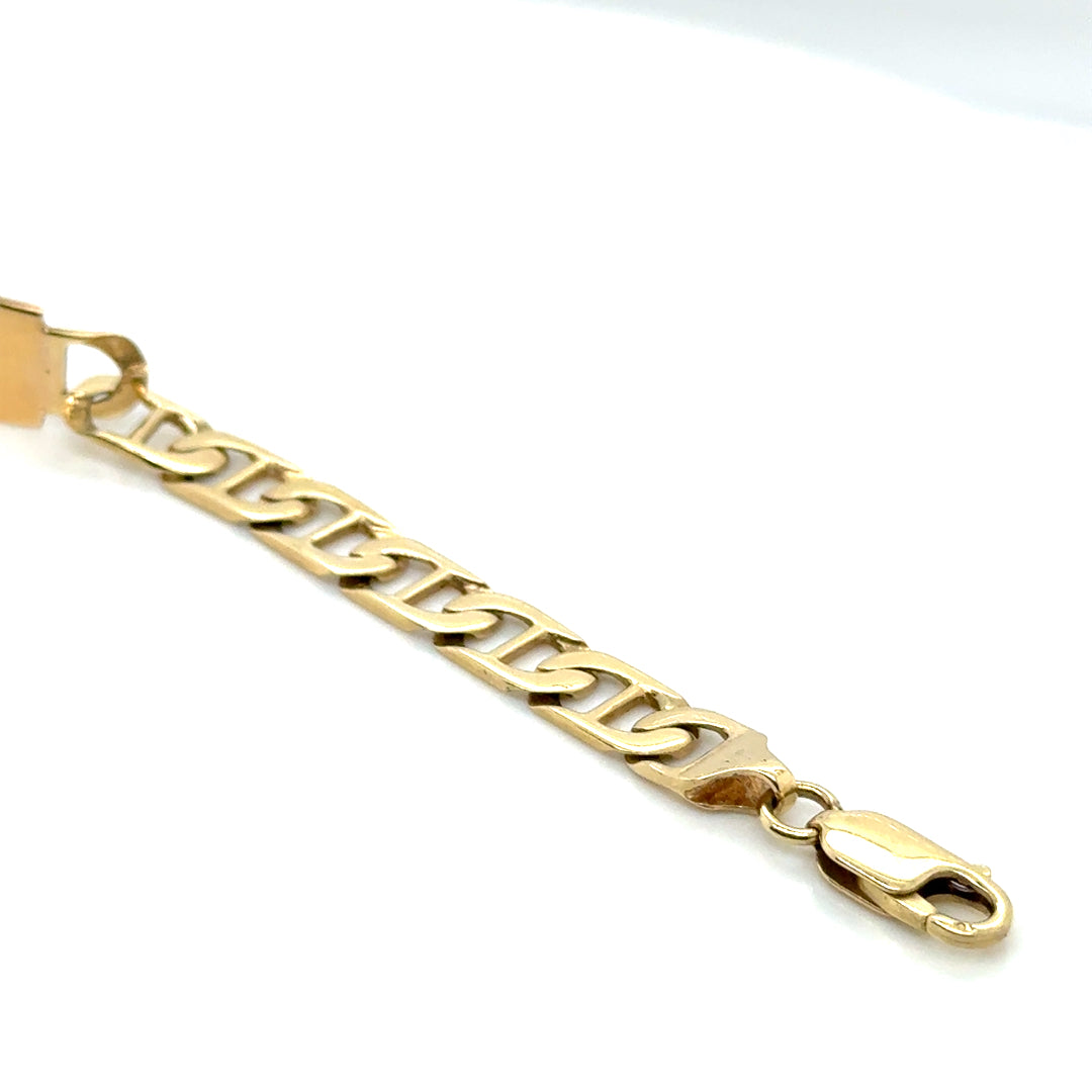 New 14k Yellow Gold Men’s Cuban Curb Bracelet