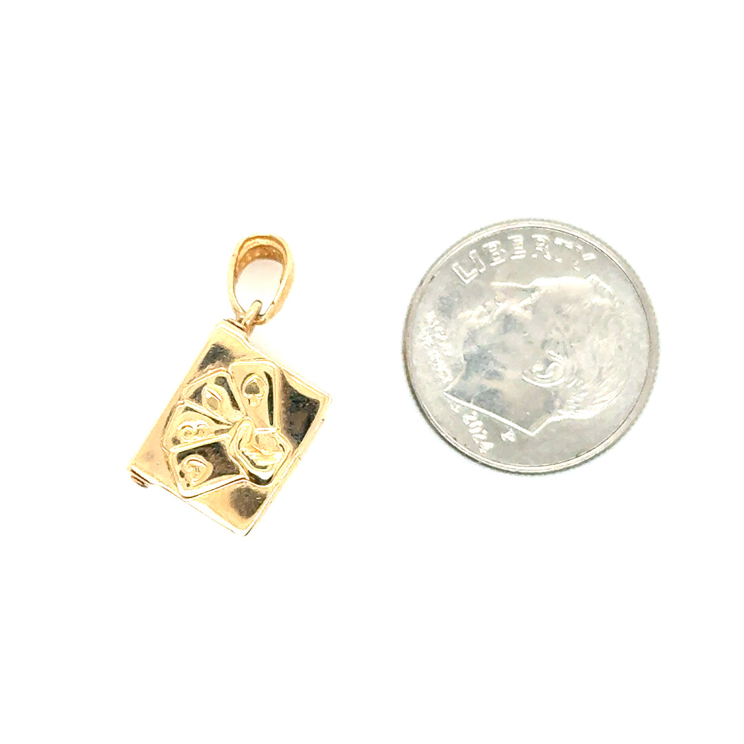 Vintage 14k Yellow Gold Playing Cards Charm