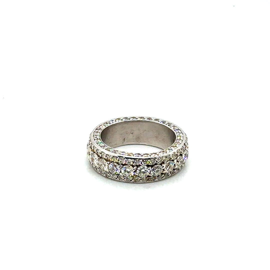 10k White Gold Men’s Infinity Diamonds 7 CT TW Ring