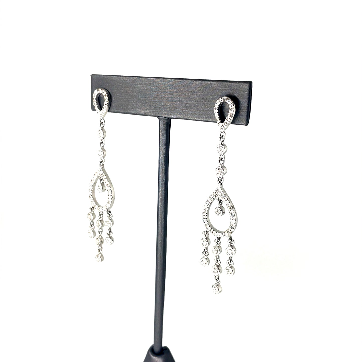 14k White Gold 1.60 CT TW Diamond Earrings