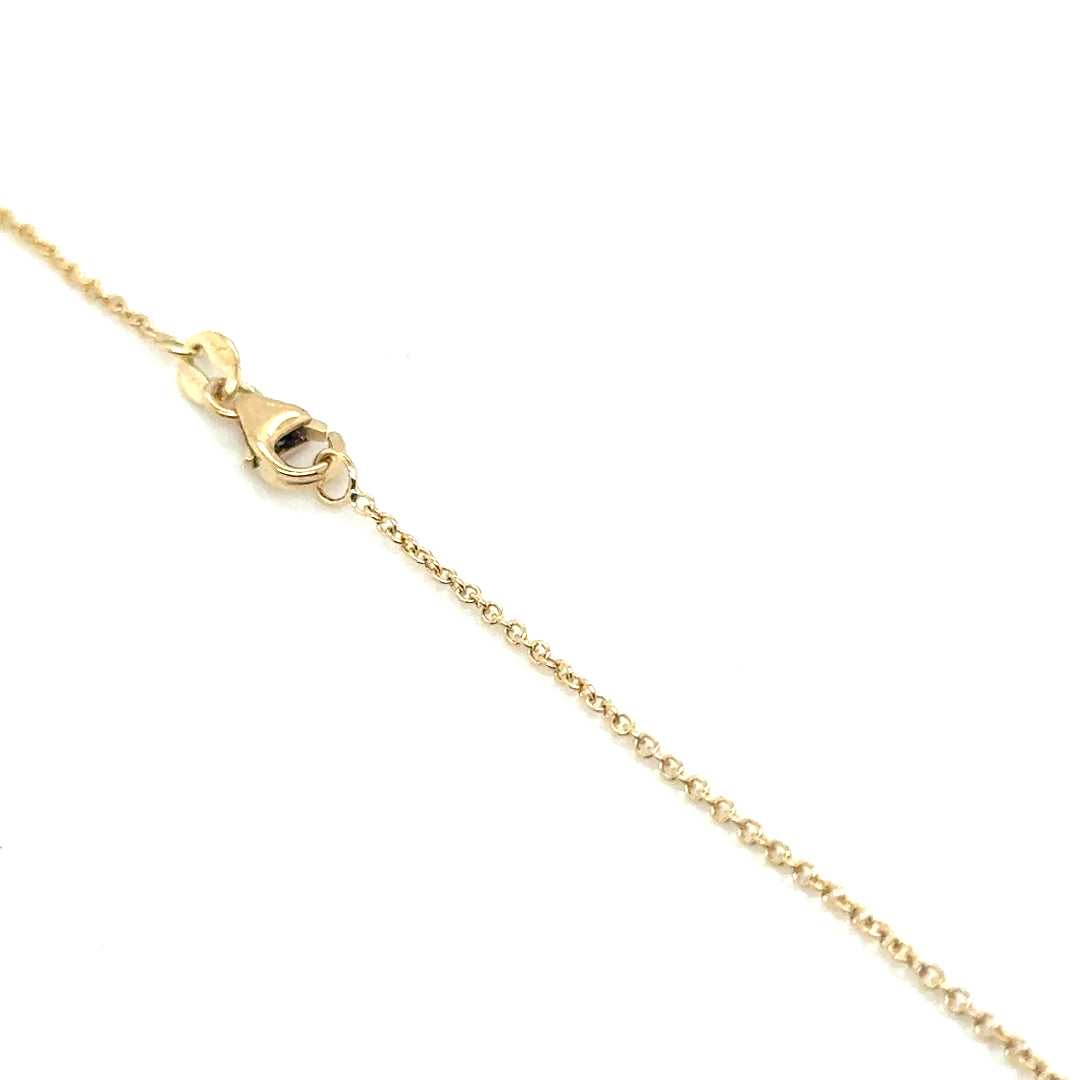 New 14k Yellow Gold Diamond Letter “S” Necklace