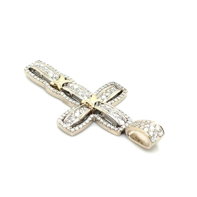 14k White Gold Custom-made 2 CT TW Diamonds Pendant