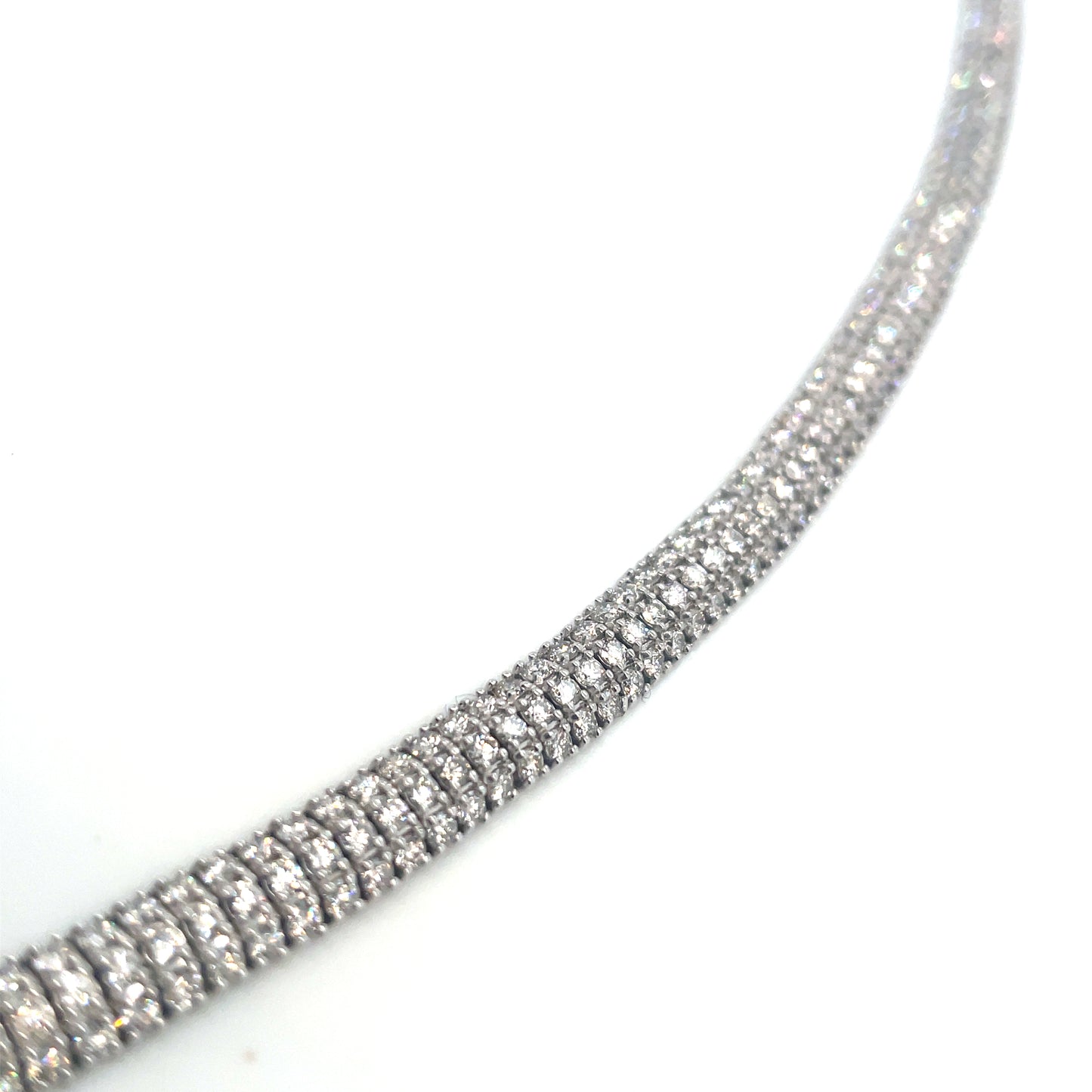 14k White Gold Diamond 6.7 CT TW Bracelet