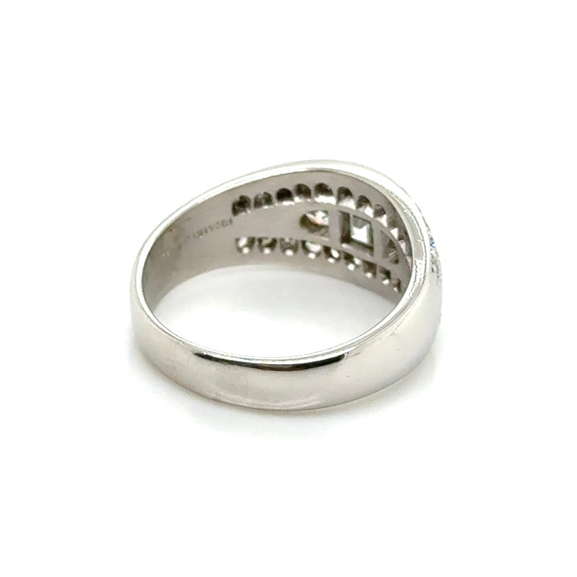 Antique Platinum 1.42 CT TW Diamonds Ring
