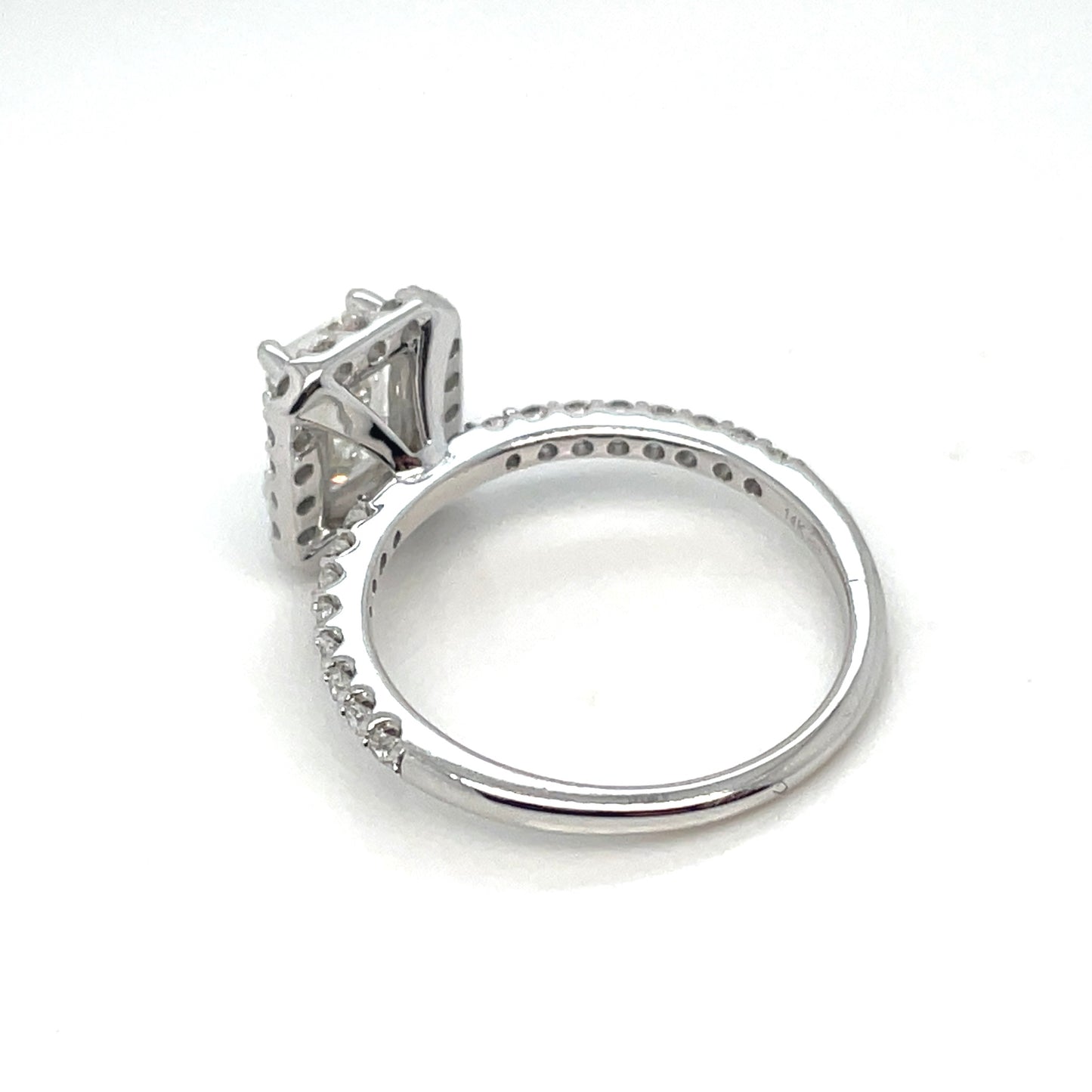 14k White Gold Engagement 1.70 CT TW Diamonds Ring