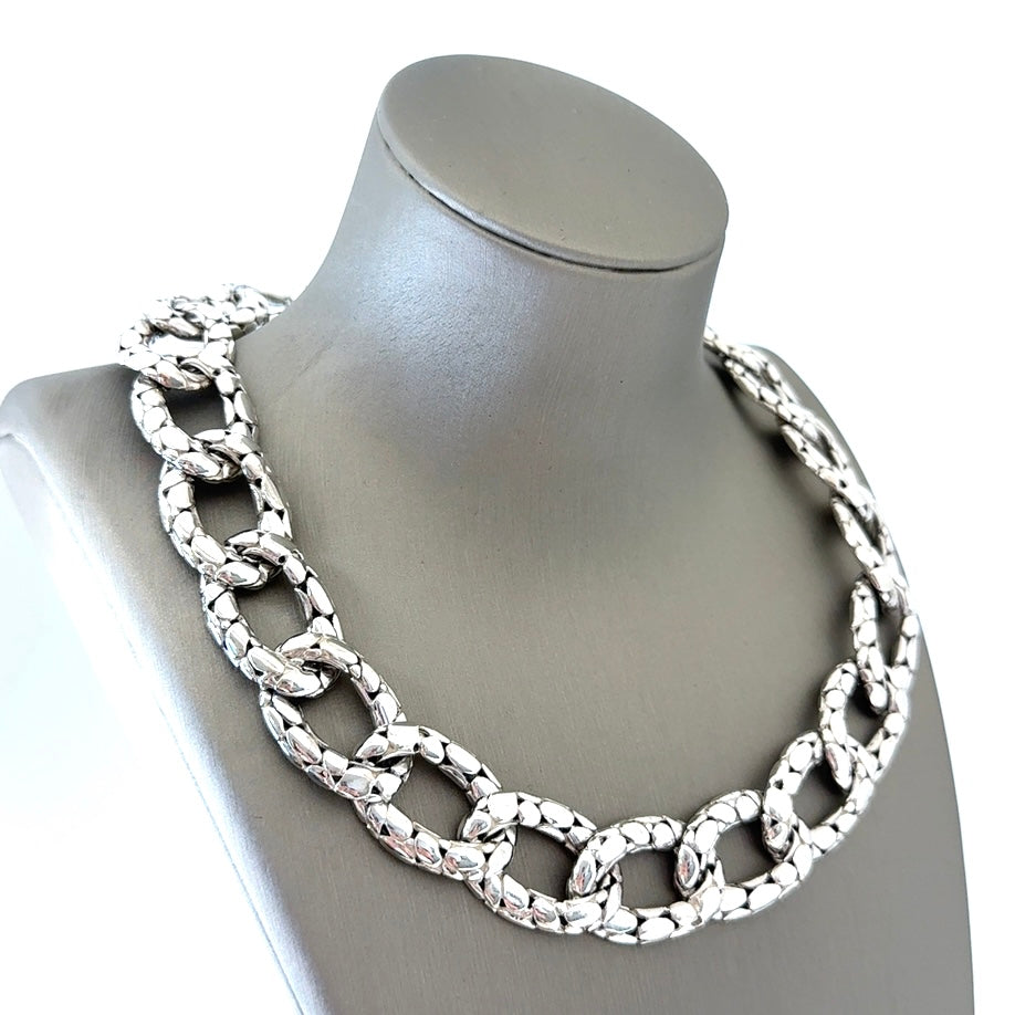 JOHN HARDY Sterling Silver Pebble Dot Kali Chain Link Necklace