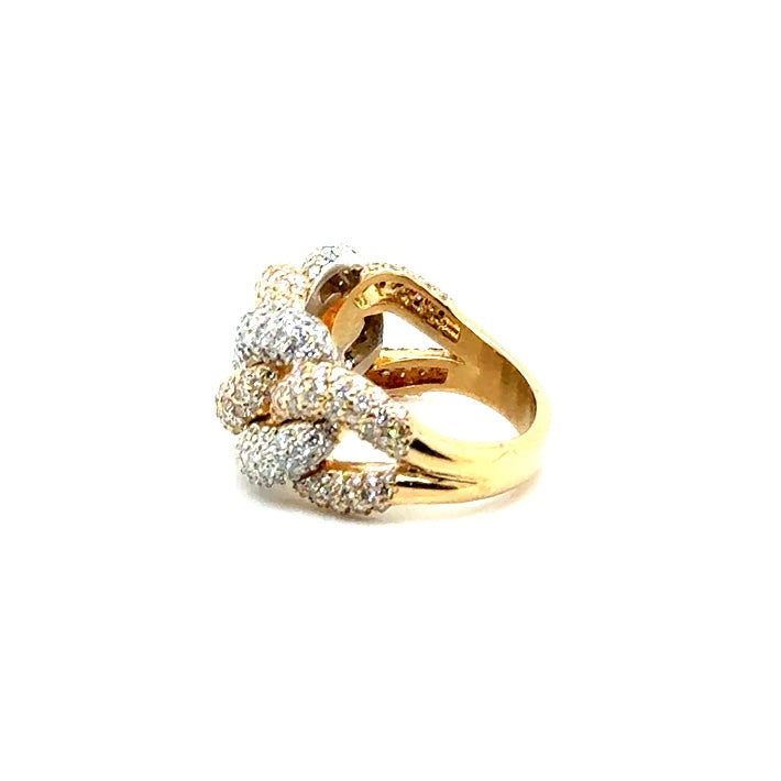 14k White and Yellow Gold 6 CT TW Diamonds Men’s Ring