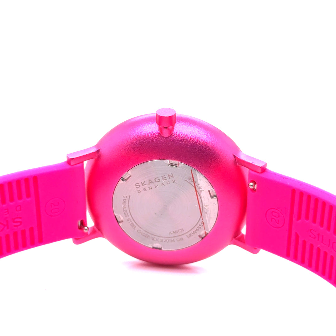 Skagen Denmark Stainless Steel Caseback Pink Watch