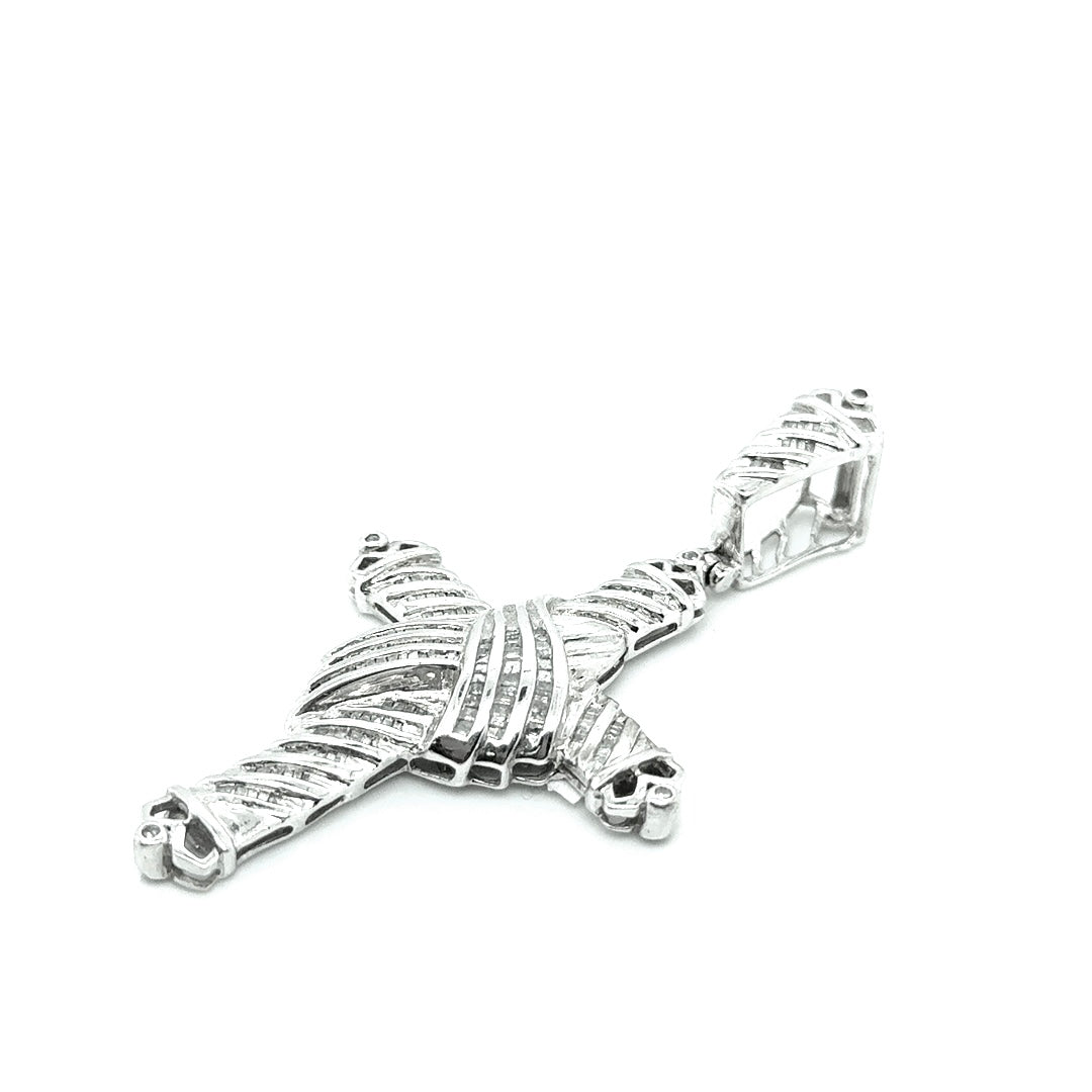 10k White Gold 2.5 CT TW Diamonds Pendant