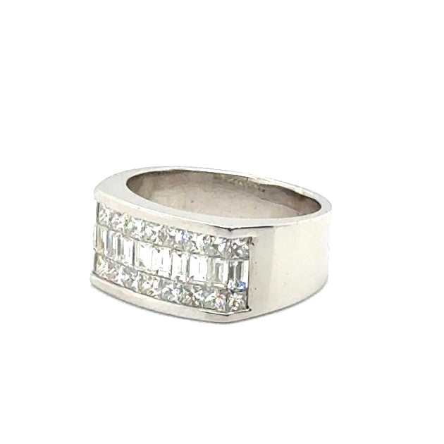 18k White Gold 2.7 CT TW Diamonds Men’s Ring