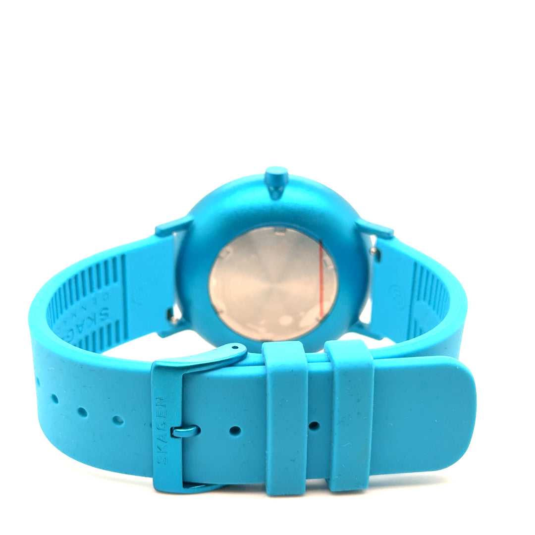Skagen Denmark Stainless Steel Caseback Blue Watch