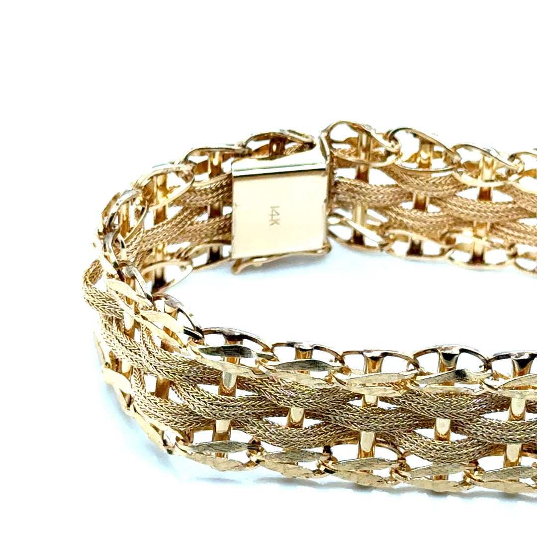 14k Yellow Ladies Gold Bracelet