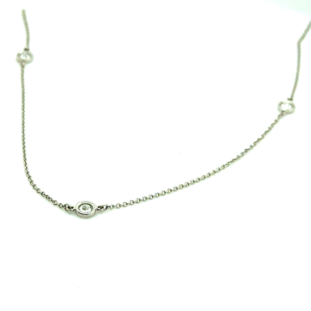 Authentic New Tiffany & Co. Peretti Collection Platinum Diamonds Necklace