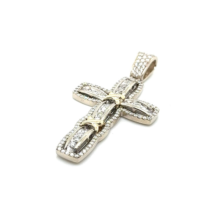 14k White Gold Custom-made 2 CT TW Diamonds Pendant