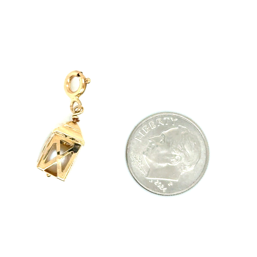 14k Yellow Gold Pearl Pendant