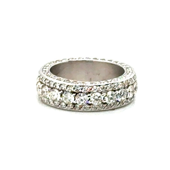 10k White Gold Men’s Infinity Diamonds 7 CT TW Ring