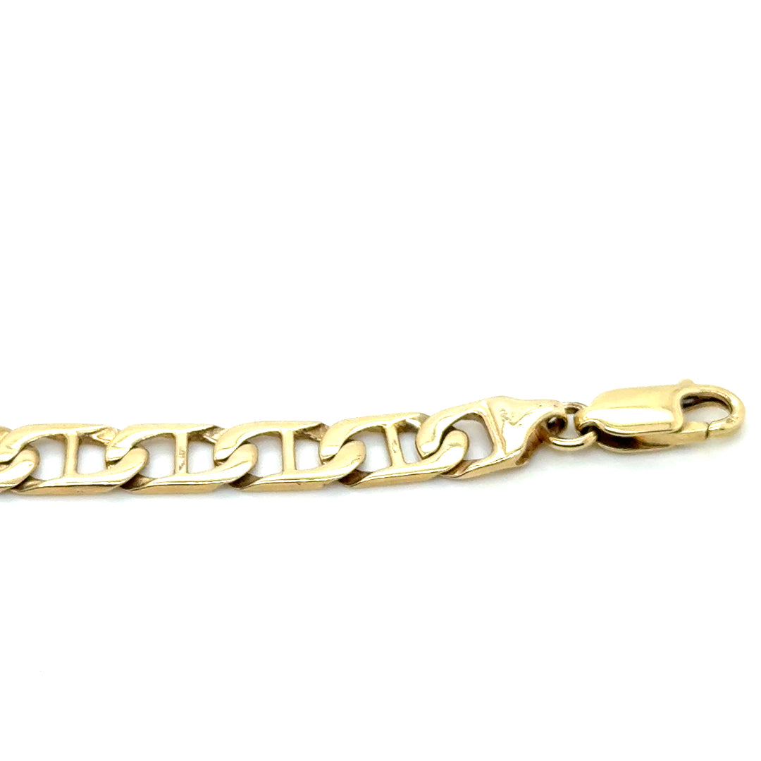 New 14k Yellow Gold Men’s Cuban Curb Bracelet