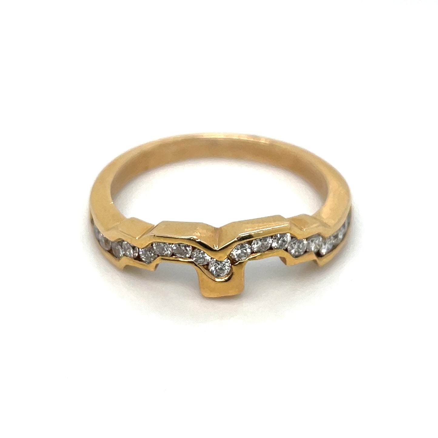 14k Yellow Gold Engagement Princess Diamond 2.6 CT TW Ring Set