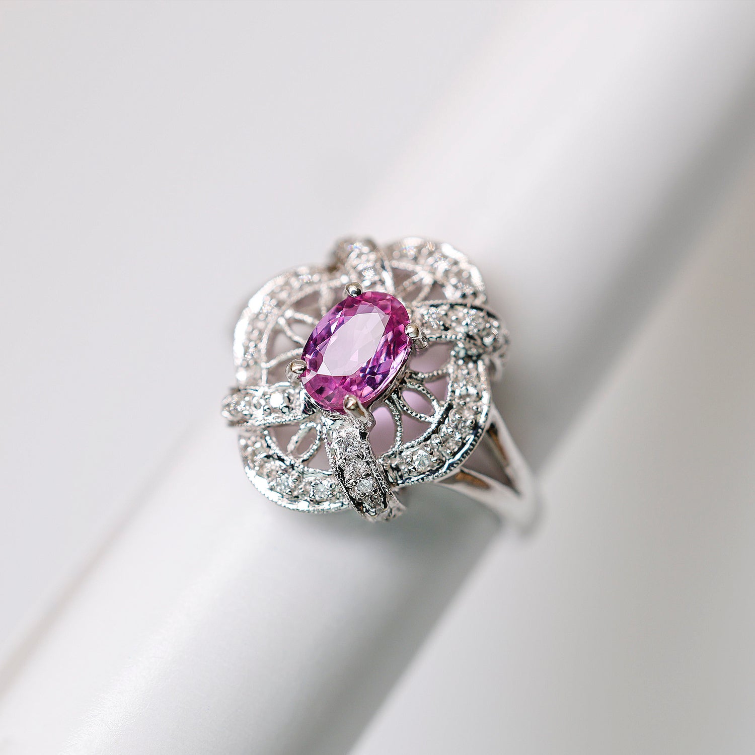 Lady's Diamond White Gold Rings