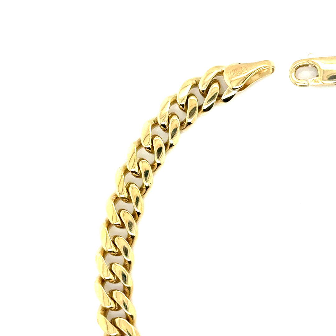 14k Yellow Gold Solid Gold Bracelet