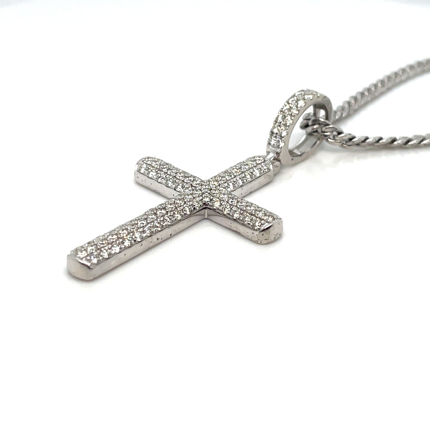 14k White Gold Diamonds 2.30 CT TW Pendant