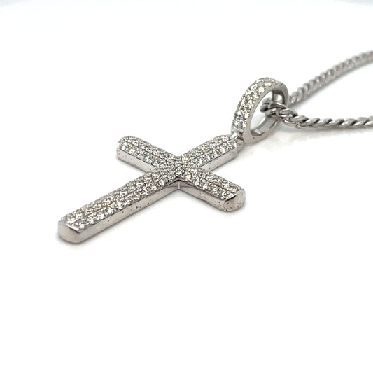 14k White Gold Diamonds 2.30 CT TW Pendant