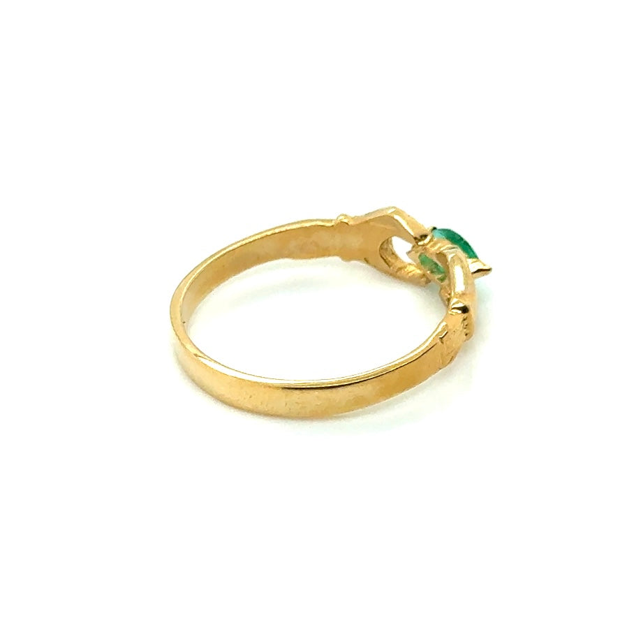 14k Yellow Gold Emerald Ring
