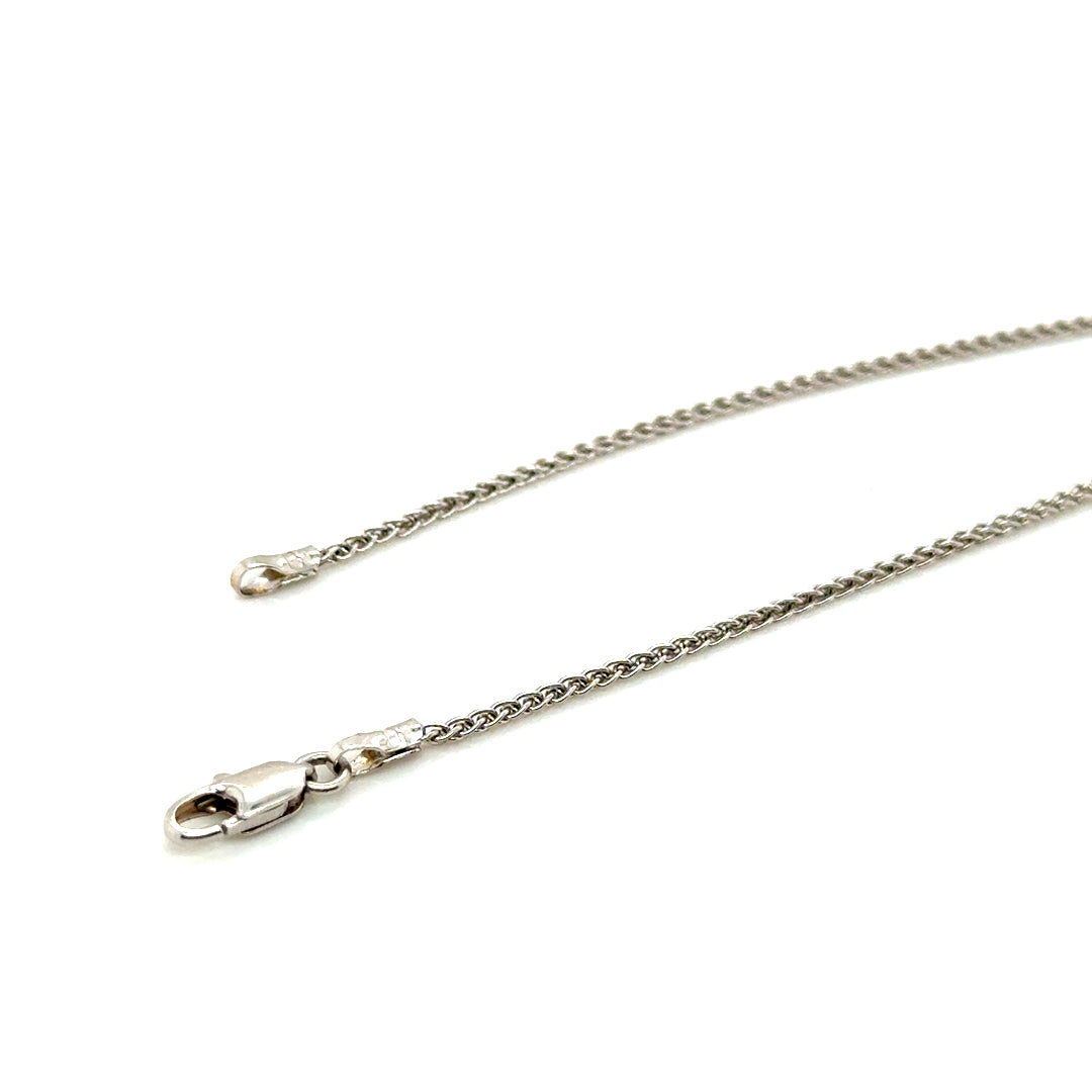 New 14k White Gold 0.90 CT TW Diamond Necklace