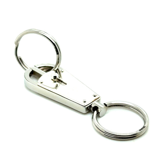 Tiffany & Co. Sterling Silver and Stainless Steel Valet Key Ring