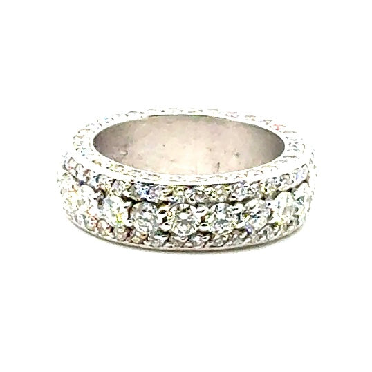 10k White Gold Men’s Infinity Diamonds 7 CT TW Ring