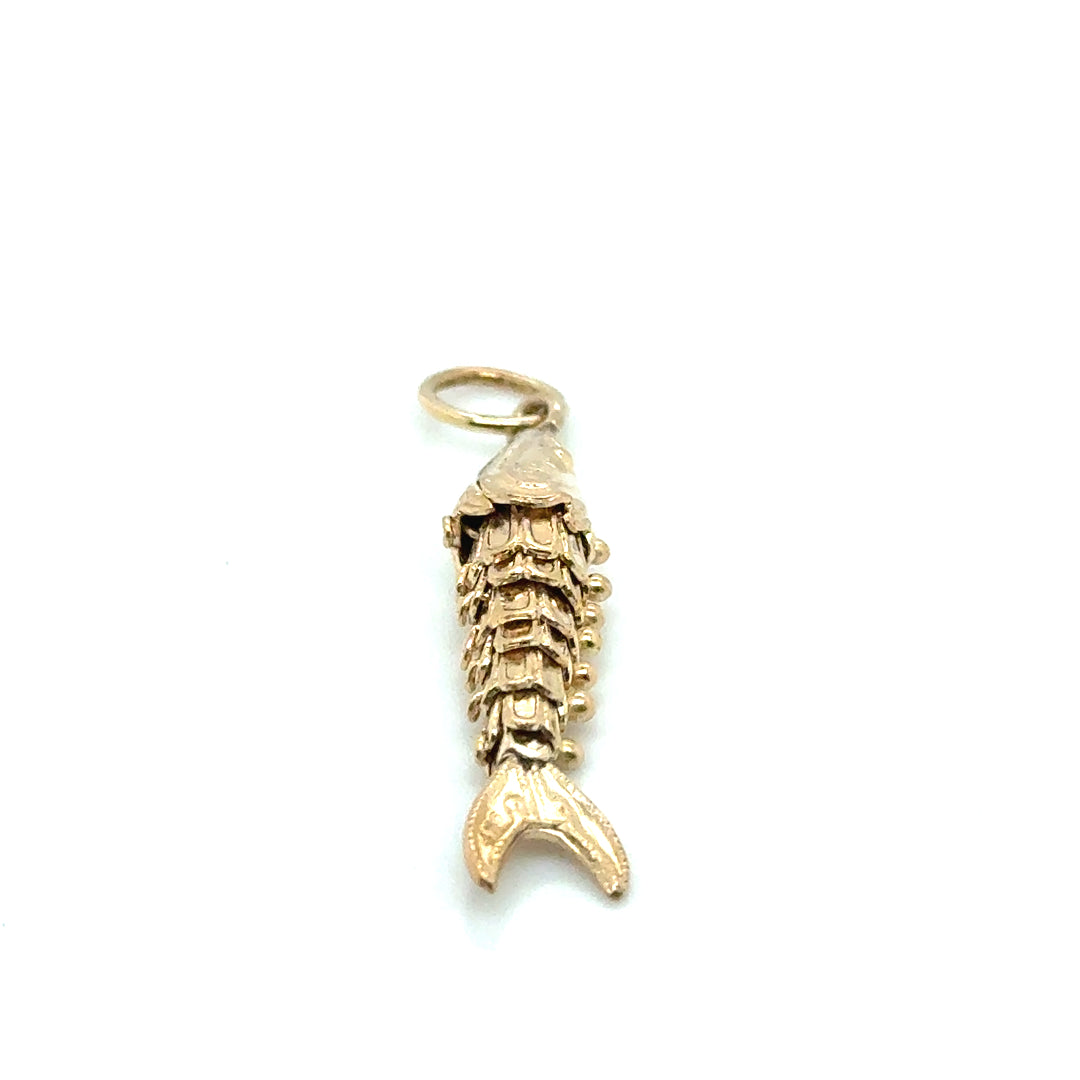 14k Yellow Gold Fish Pendant