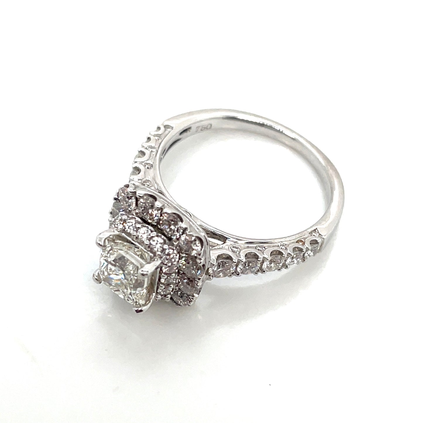 18k White Gold Engagement Diamond 1.38 CT TW Ring