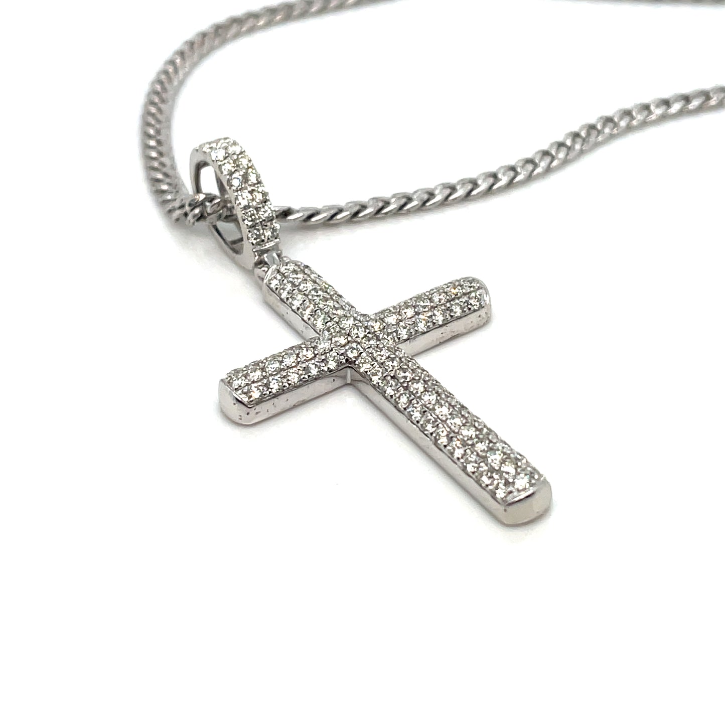 14k White Gold Diamonds 2.30 CT TW Pendant
